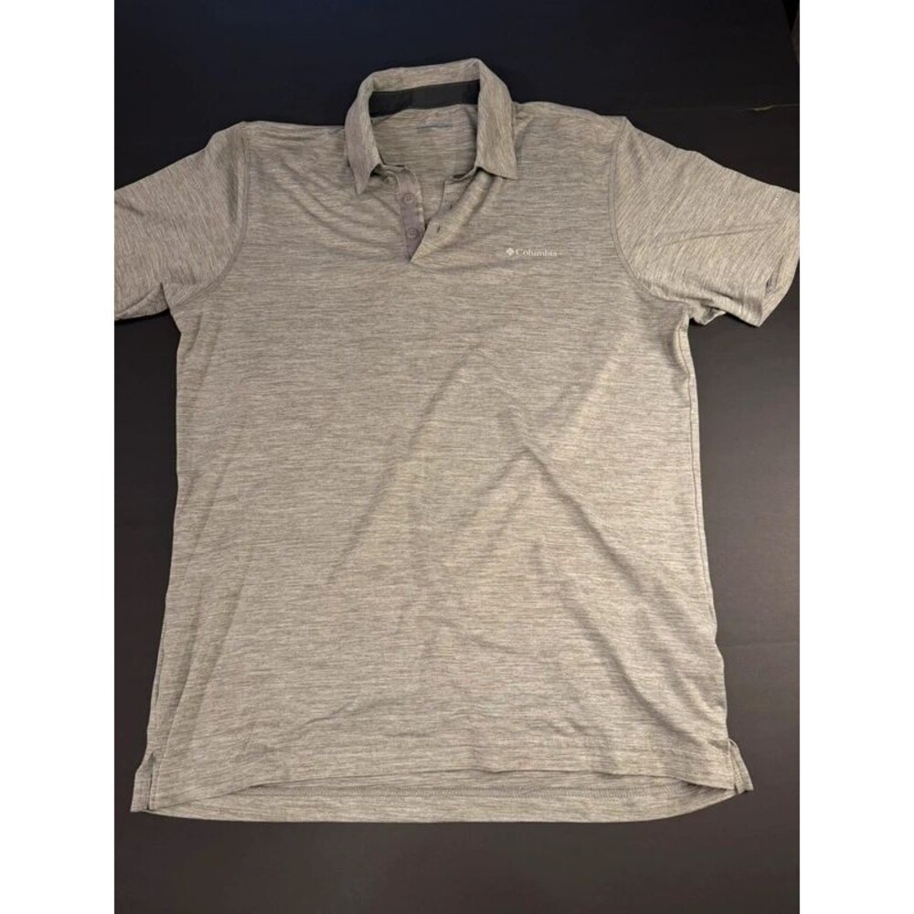 Columbia Gray Heather Polo Shirt Men’s M/M Golf Casual